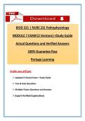 NURS 231&sol;BIOD 331 Pathophysiology Module 7 Exam &ndash; 2 Versions & Study Guide &vert; Portage Learning &vert; Latest 2026 Update&comma; A&plus; Graded 100&percnt; Verified