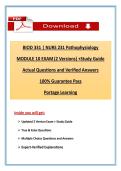 NURS 231&sol;BIOD 331 Pathophysiology Module 10 Exam &ndash; 2 Versions & Study Guide &vert; Portage Learning &vert; Latest 2026 Update&comma; A&plus; Graded 100&percnt; Verified
