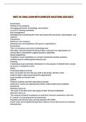 INMT 341 FINAL EXAM WITH COMPLETE SOLUTIONS 2026-2027&excl;&excl;