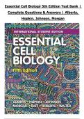 Essential Cell Biology 5th Edition Study Guide & Practice Questions 2026 &ndash; Comprehensive Review for Chapters 1&ndash;20 &vert; Concept Summaries&comma; Diagrams & Exam Prep &vert; Instant PDF Download