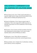 HOSA NUTRITION COMPREHENSIVE EXAM 2026 QUESTIONS WITH SOLUTIONS GRADED A&plus;