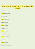 NURS 5220 Advanced Health Assessment Test 2 &vert; Study Guide & MCQ Solutions PDF