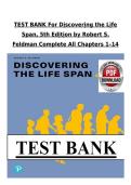 TEST BANK For Discovering the Life Span&comma; 5th Edition All Chapters Robert S&period; Feldman &vert; Complete Newest Version
