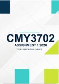 CMY3702 Assignment 1 Semester 1 2026 - Due March 2026