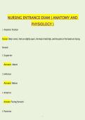 Nursing Entrance Exam  &vert; Anatomy & Physiology Study Guide&vert; Practice Questions PDF