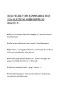 HOSA PHLEBOTOMY EXAMINATION TEST 2026 QUESTIONS WITH SOLUTIONS GRADED A&plus;