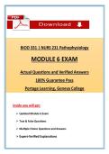 BIOD 331 Pathophysiology Module 6 Exam &vert; Portage Learning &vert; Latest 2026 Update&comma; A&plus; Graded 100&percnt; Verified