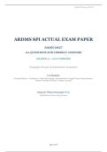 Sonography Principles & Instrumentation Examination &lpar;ARDMS SPI&rpar; &vert; 2026&sol;2027 &vert; Complete Exam Paper with 110 Questions and Verified Answers