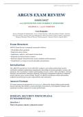 ARGUS Exam Review &vert; 2026&sol;2027 &vert; Security Certification Focus &vert; Complete Exam with 100 Questions and Verified Answers