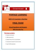 Portage BIOD 121 Final Exam &lpar;2026 &sol; 2027&rpar; Actual Questions and Revised Answers with Rationales&comma; A&plus; Graded 100&percnt; Verified
