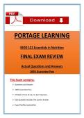 Portage BIOD 121 Final Exam Review &lpar;2026 &sol; 2027&rpar; Actual Questions and Revised Answers with Rationales&comma; A&plus; Graded 100&percnt; Verified