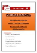 Portage BIOD 121 Essentials in Nutrition Modules 1&ndash;6  & Final Exam &lpar;2026 &sol; 2027&rpar; Actual Questions and Revised Answers with Rationales&comma; A&plus; Graded 100&percnt; Verified