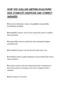 HOSP 1010 GAILLARD MIDTERM EXAM PAPER 2026 COMPLETE QUESTIONS AND CORRECT ANSWERS