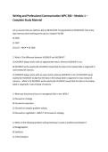 Writing and Professional Communication WPC 300 &ndash; Module 1 &ndash; Complete Study Material