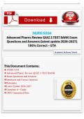 NURS 5334 Advanced Pharm&colon; Review QUIZ 2 TEST BANK Exam Questions and Answers &lbrace;latest update&rcub; 100&percnt; Correct &ndash; UTA