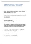 COMMS PROGRESS TEST 2 &vert; QUESTIONS AND ANSWERS &vert; 2026 UPDATE &vert; 100&percnt; CORRECT