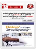 Bates&rsquo; Guide to Physical Examination and History Taking &lpar;13th and 14th Edition&comma; Bickley&rpar; &ndash; Complete Test Bank with connected passing tips &excl;&excl;&excl;&excl;