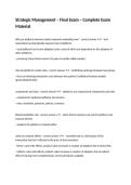 Strategic Management &ndash; Final Exam &ndash; Complete Exam Material