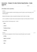 Economics &ndash; Chapter 10&colon; Labor Market Imperfections &ndash; Study Material