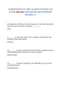 SUPERVISION OF FIRE ALARM SYSTEMS S-95 EXAM 2026-2027 QUESTIONS AND ANSWERS GRADED A&plus;