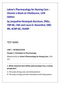 Lehne&rsquo;s Pharmacology for Nursing Care 12th Edition Test Bank &vert; Nursing Pharmacology Exam Questions&comma; NCLEX Pharmacology Practice&comma; MCQs with Rationales