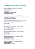 Joyce University NUR198 Exam 1 Questions And Answers Rated A&plus; New Update Assured Satisfaction