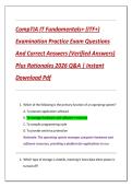 CompTIA IT Fundamentals&plus; &lpar;ITF&plus;&rpar;  Examination Practice Exam Questions  And Correct Answers &lpar;Verified Answers&rpar;  Plus Rationales 2026 Q&A &vert; Instant  Download Pdf