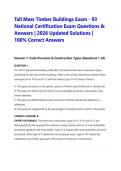 Tall Mass Timber Buildings Exam - 93 National Certification Exam Questions & Answers &vert; 2026 Updated Solutions &vert; 100&percnt; Correct Answer