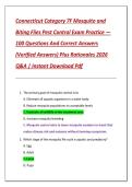 Connecticut Category 7F Mosquito and  Biting Flies Pest Control Exam Practice &mdash;  100 Questions And Correct Answers  &lpar;Verified Answers&rpar; Plus Rationales 2026  Q&A &vert; Instant Download Pdf