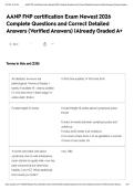 AANP FNP certification Exam Newest 2026 Complete Questions and Correct Detailed Answers &lpar;Verified Answers&rpar; &vert;Already Graded A&plus;