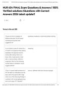 NUR 634 FINAL Exam Questions & Answers &vert; 100&percnt; Verified solutions &vert;Questions with Correct Answers 2026 latest update&excl;&excl;