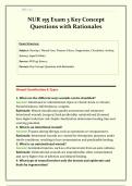 NUR 155 Exam 3 Key Concept Questions with Rationales 2026&sol;2027 &vert; Fundamentals of Nursing &vert; Verified Exam Review Guide