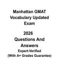 Manhattan GMAT Vocabulary 2026 Updated &vert; GMAT Focus Edition Verbal Word List & Exam Prep PDF
