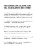 HRB 1-6 CERTIFICATION EVALUATION EXAMS 2026 SOLVED QUESTIONS 100&percnt; CORRECT