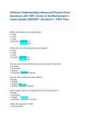 Edelman Understanding Ultrasound Physics Exam Questions with 100&percnt; Correct & Verified Answers &vert; Latest Update 2026&sol;2027 &vert; Graded A&plus; &vert; 100&percnt; Pass&period;