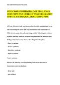 WGU C468 PATHOPHYSIOLOGY FINAL EXAM QUESTIONS AND CORRECT ANSWERS &vert; LATEST UPDATE 2026&sol;2027 &vert; GRADED A&plus; &vert; 100&percnt; PASS&period;