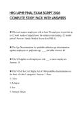HRCI APHR FINAL EXAM SCRIPT 2026 COMPLETE STUDY PACK WITH ANSWERS