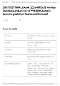 CRAT TEST FINAL EXAM &lpar;2026&rpar; UPDATE Verified Questions And Answers &vert; With 100&percnt; Correct Answers graded A&plus; Guaranteed Success&excl;&excl;