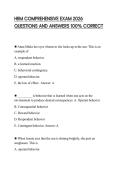 HRM COMPREHENSIVE EXAM 2026 QUESTIONS AND ANSWERS 100&percnt; CORRECT