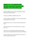 MPOETC ACT 120 CERTIFICATION MASTER EXAM PREP PACKAGE WITH GRADED A PLUS SOLUTIONS 2026
