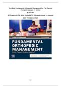 Test Bank Fundamental Orthopedic Management For The Physical Therapist Assistant 5th Edition By Manske &vert;All Chapters &lpar;1-29&rpar; Q&As Verified With Rationales&vert; Grade A&plus; Assured&vert; ISBN 9780323661720
