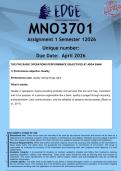 MNO3701 Assignment 1 &lpar;ANSWERS&rpar; Semester 1 2026 - DISTINCTION GUARANTEED