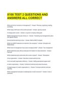 X100 TEST 2 QUESTIONS AND ANSWERS ALL CORRECT 