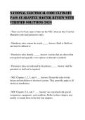NATIONAL ELECTRICAL CODE ULTIMATE PASS GUARANTEE MASTER REVIEW WITH VERIFIED SOLUTIONS 2026