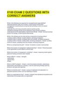 X100 EXAM 2 QUESTIONS WITH CORRECT ANSWERS 