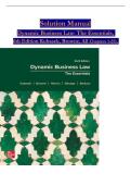 Solution Manual for Dynamic Business Law&colon; The Essentials&comma; 5th and 6th Edition &ndash; Kubasek & Browne with connected passing tips &excl;&excl;&excl;&excl;