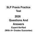 SLP Praxis Practice Test 2026 &vert; Speech-Language Pathology &lpar;5331&rpar; Exam Prep PDF