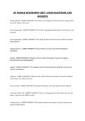 AP HUMAN GEOGRAPHY UNIT 1 EXAM QUESTIONS AND ANSWERS&period;