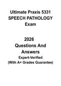 Ultimate Praxis 5331 Speech Pathology 2026 &vert; Comprehensive SLP Study Guide & Practice Test PDF