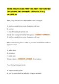 HOME HEALTH AIDE PRACTICE TEST